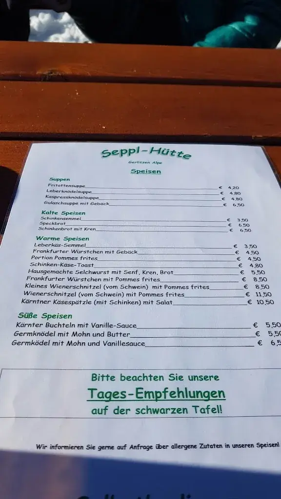 Menu_Sepplhütte_Bodensdorf_immagine_2