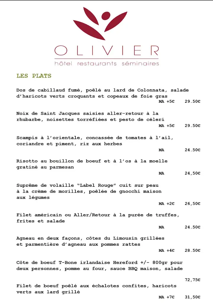 Menu_Olivier Hôtel Restaurant_Strassen_image_1