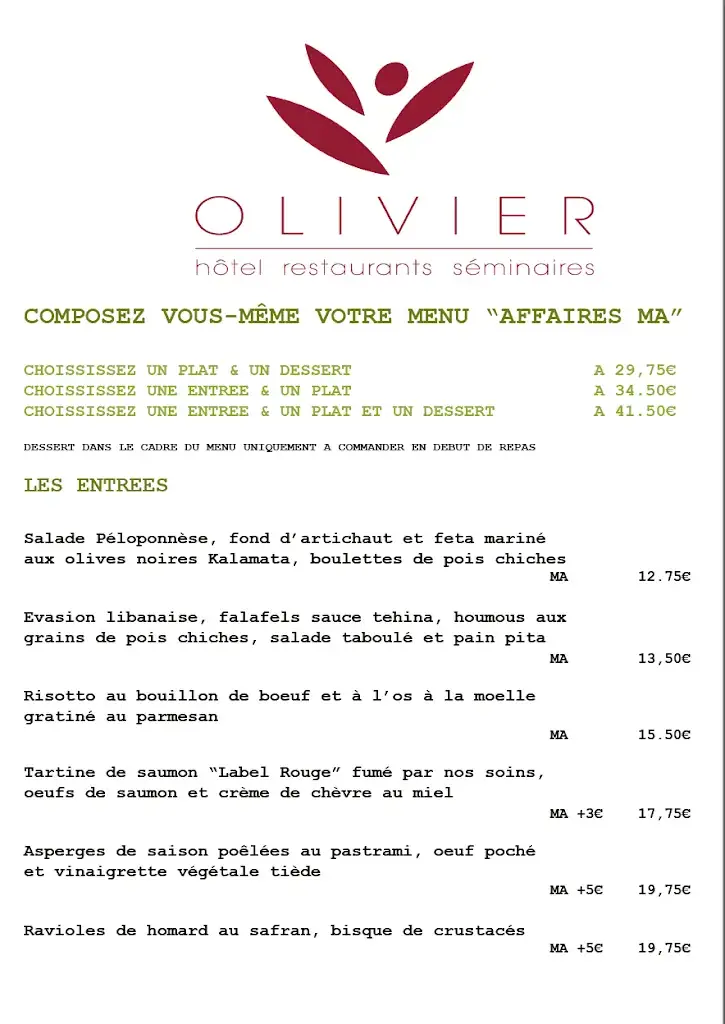 Menu_Olivier Hôtel Restaurant_Strassen_image_2