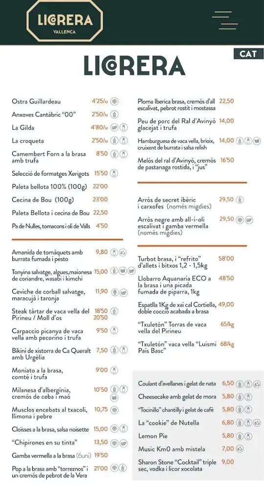 Menu_La Licorera Vallenca_Vals_image_1