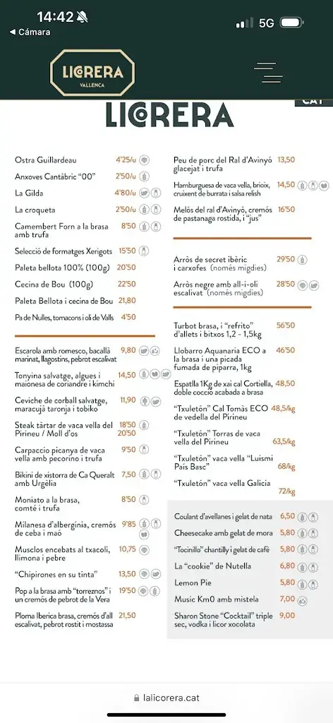 Menu_La Licorera Vallenca_Vals_image_4