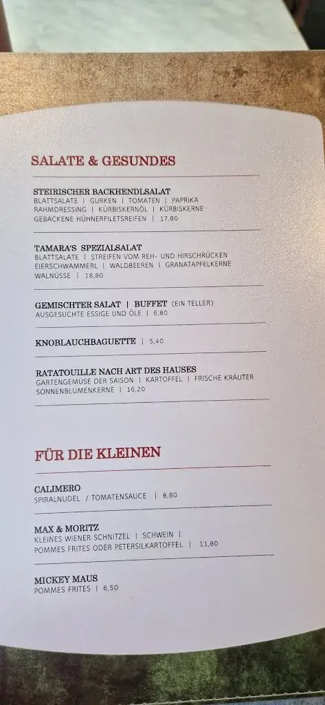 Menu_Tamaras Restaurant Edelbrände & Apartment_Bodensdorf_image_2