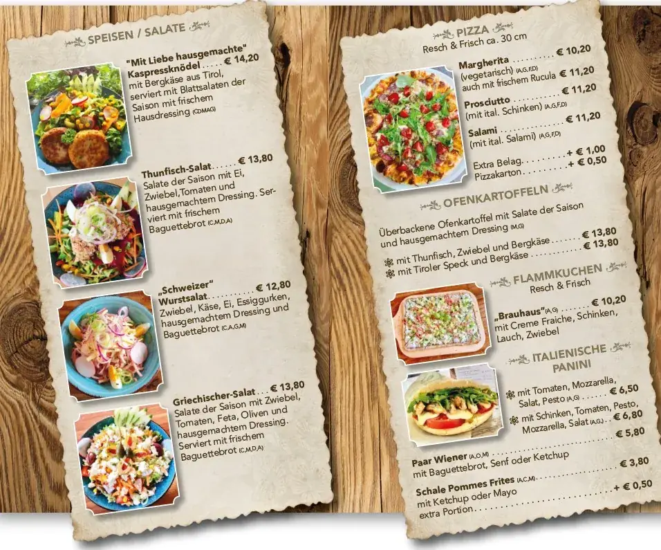 Menu_Restaurant Badino Almwiesngaudi_Vorderhornbach_immagine_2