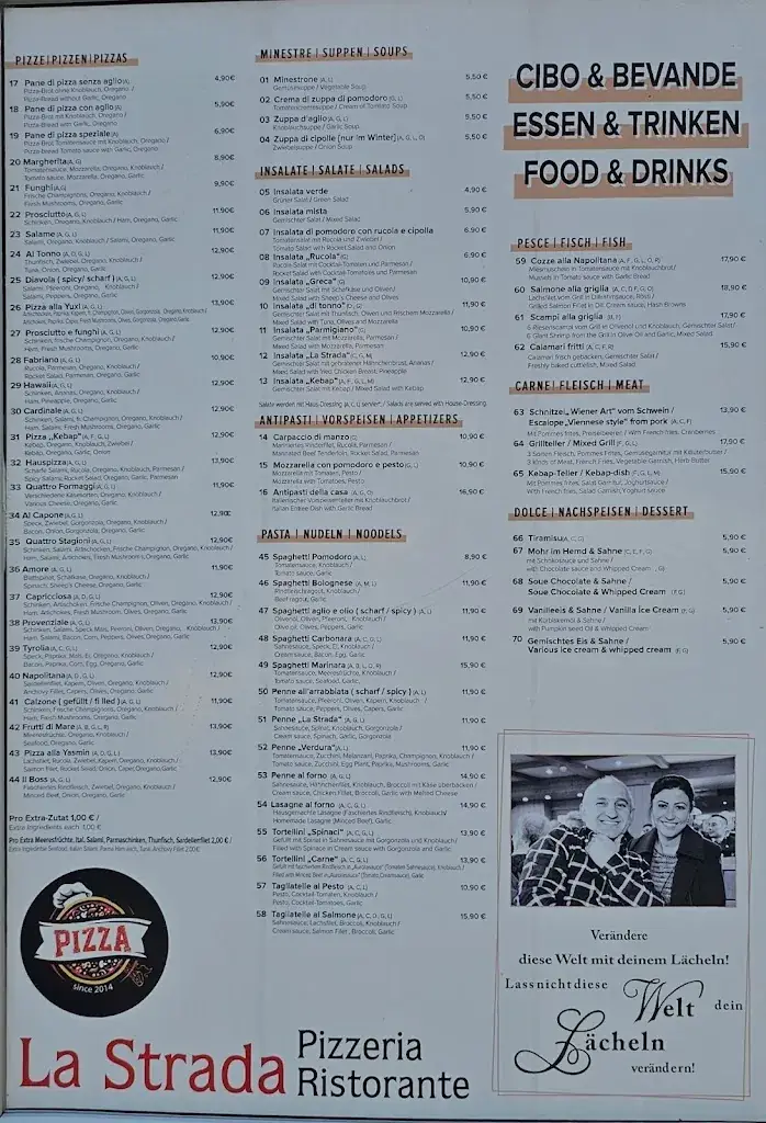Menu_Pizzeria La Strada_Walchsee_immagine_1