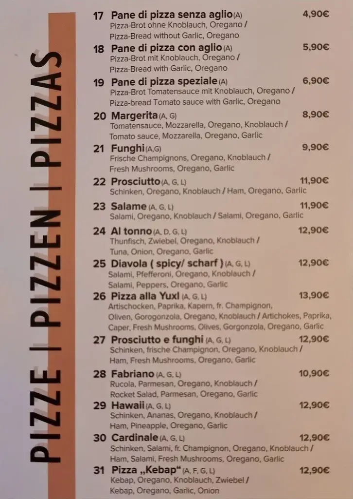 Menu_Pizzeria La Strada_Walchsee_immagine_3