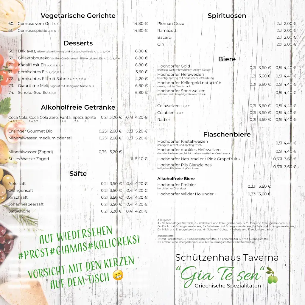 Menu_Schützenhaus Taverna „GIA TE SEN“_Weissach_image_1