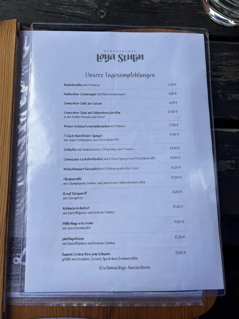 Menu_Loya Stub'n_Wildschönau_immagine_1