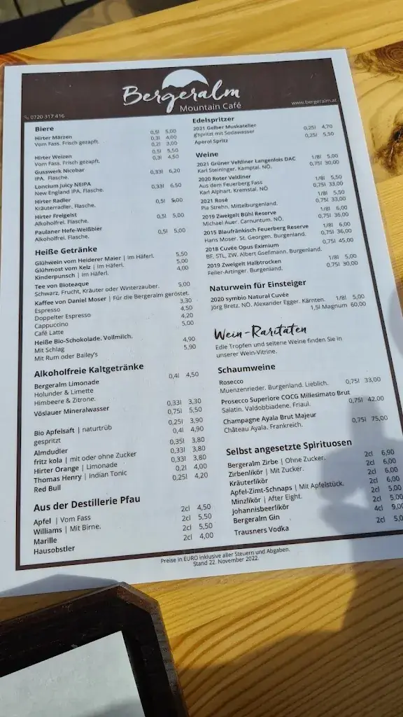 Menu_Bergeralm Mountain Café_Bodensdorf_image_2