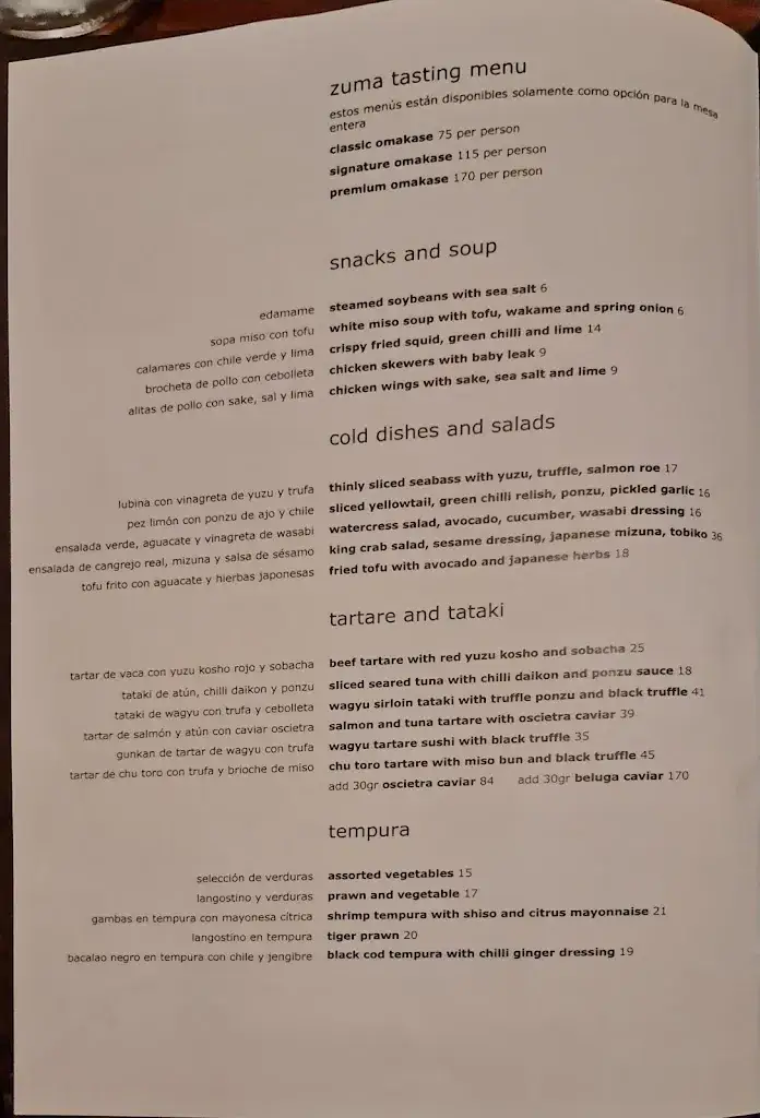 Menu_Zuma Madrid_Zams_image_2