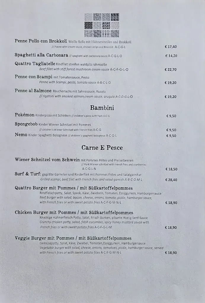 Menu_Ristorante Quattro_Zell am Ziller_immagine_2