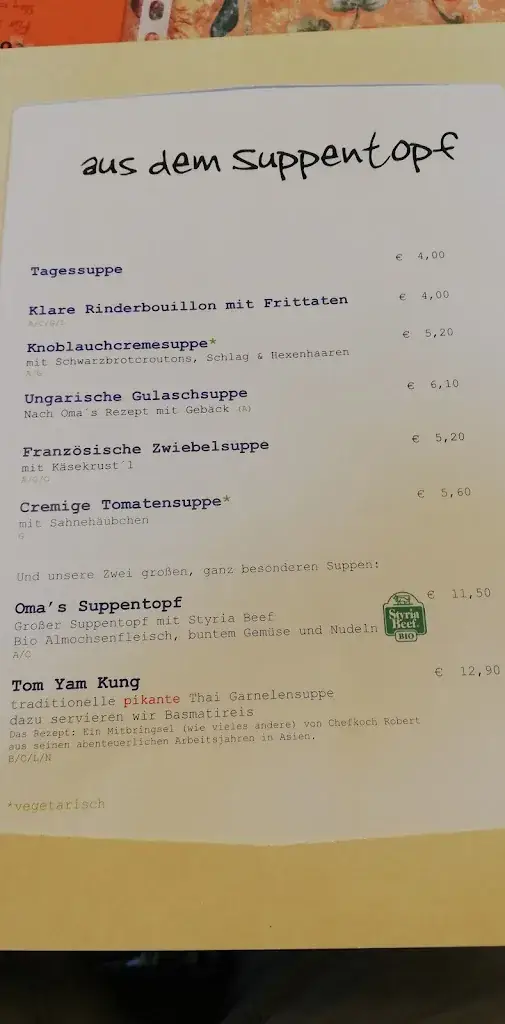 Menu_Restaurant Anderwald im Uferwald am Faaker See_Faak am See_image_2
