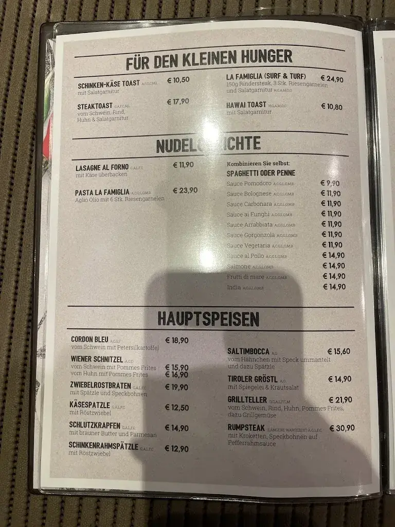 Menu_Restaurant Pizzeria La Famiglia_Zirl_immagine_4