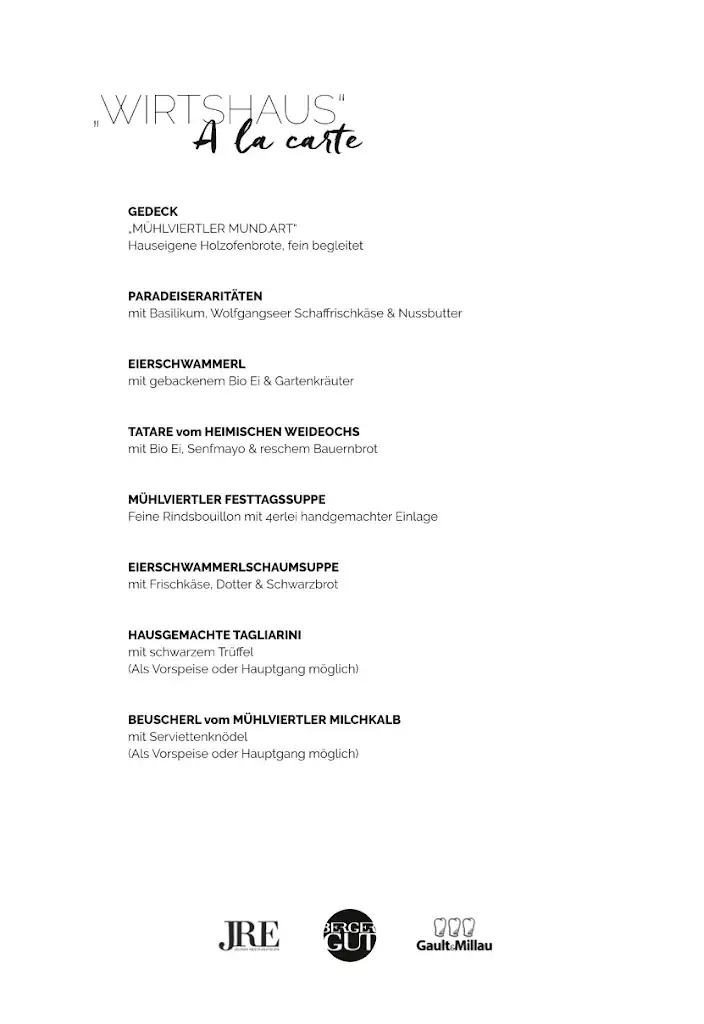 Menu_Wirtshaus & Gourmetrestaurant im BERGERGUT_Afiesl_image_1