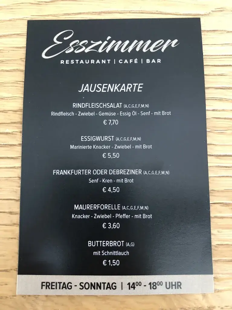 Menu_Esszimmer | Restaurant - Bar - Café_Altlichtenberg_immagine_1