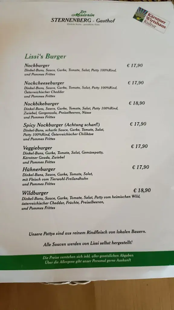 Menu_Sternenberg Gasthof – CHALET IL GUSTO_Deutsch-Griffen_image_2