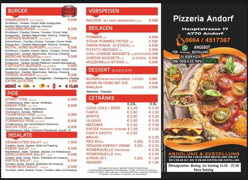 Menu_Pizzeria Andorf_Andorf_immagine_1