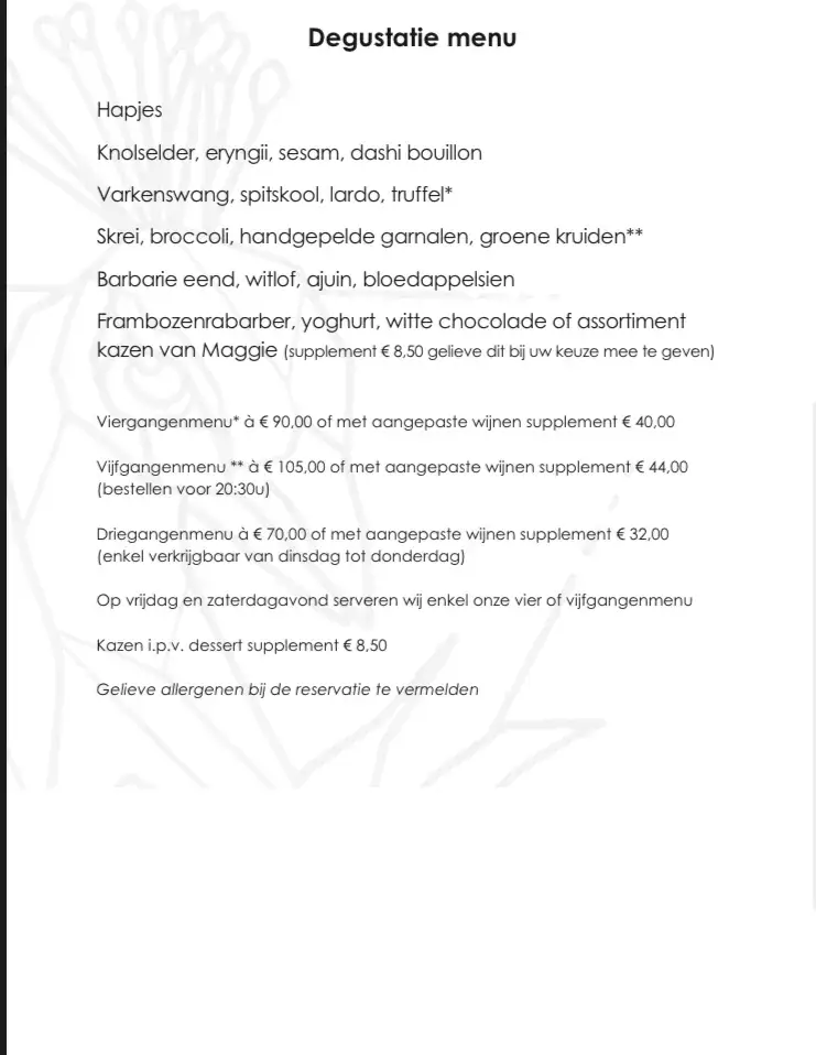 Menu_Restaurant La Rosa_Edegem_image_1