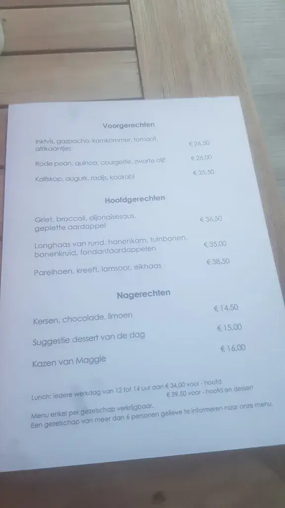Menu_Restaurant La Rosa_Edegem_image_3