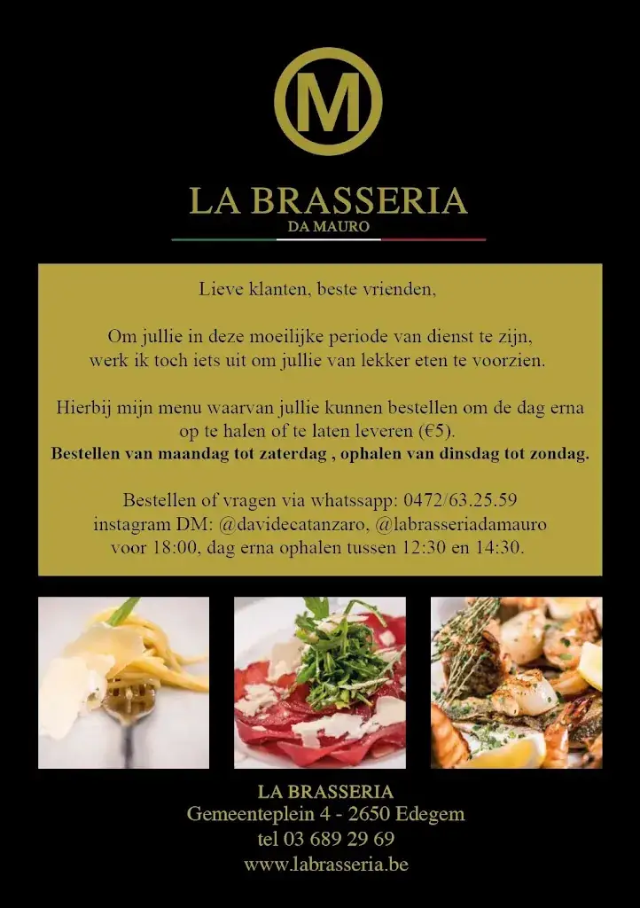 Menü_La Brasseria Da Mauro_Edegem_Bild_4