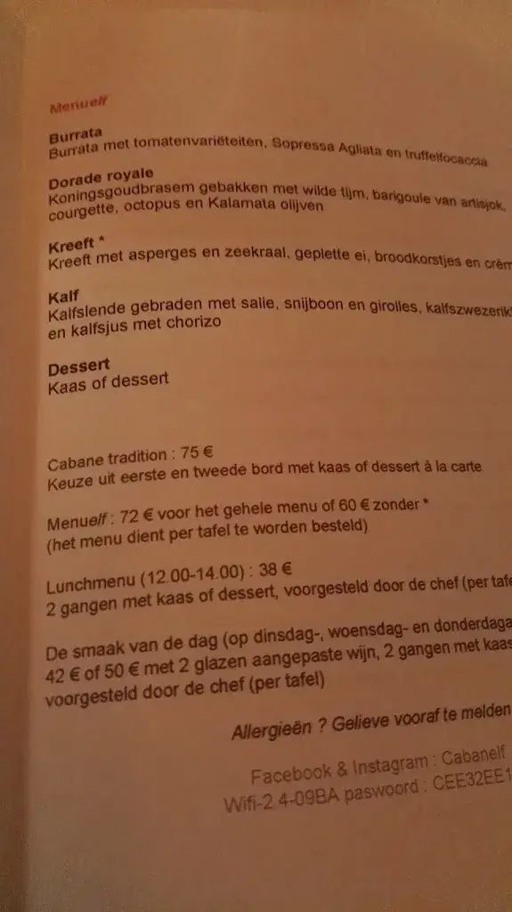 Menu_Restaurant Cabanelf_Edegem_image_1