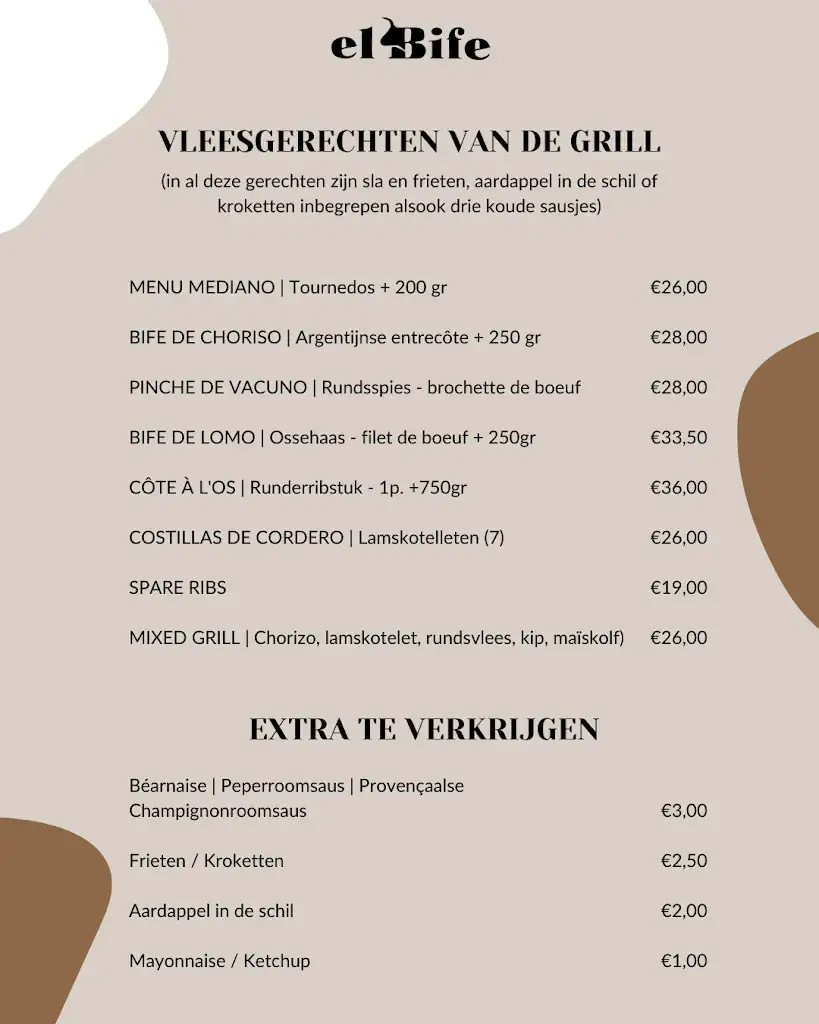 Menü_El Bife_Edegem_Bild_2