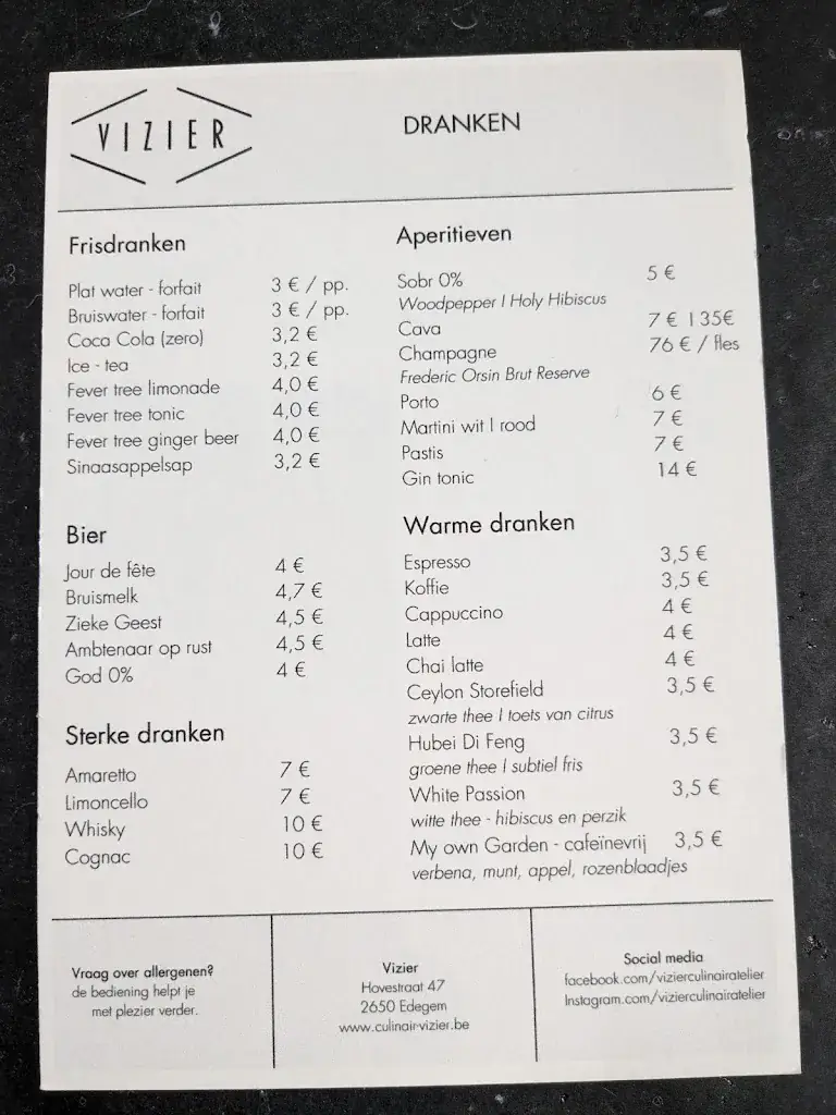 Menü_Vizier - Restaurant - Traiteur_Edegem_Bild_1