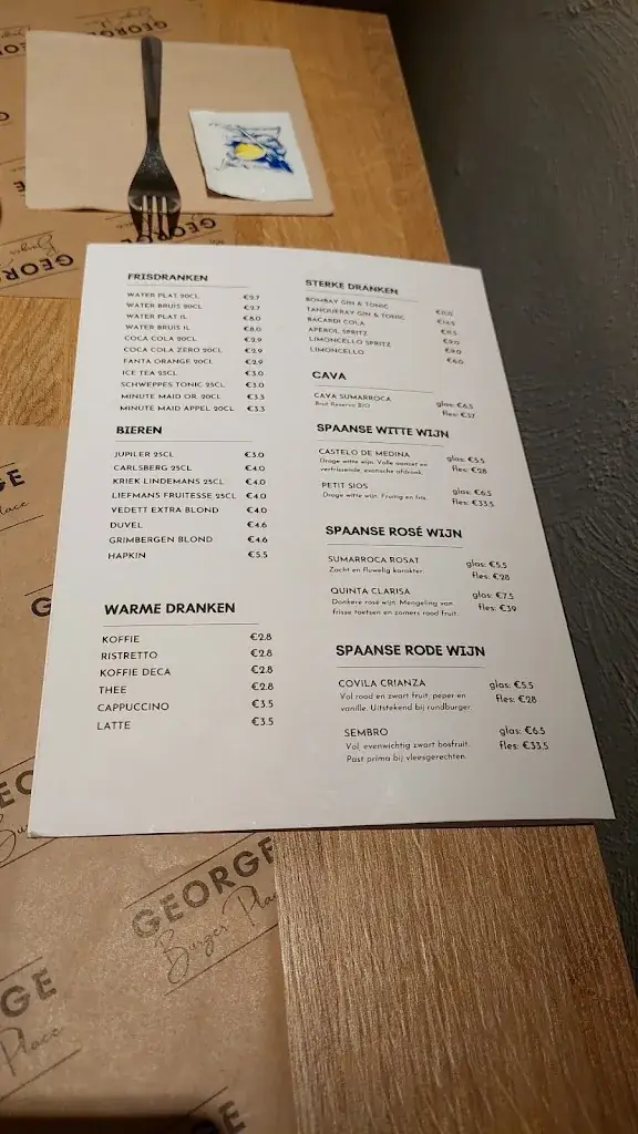 Menu_George Burger Place_Gavere_image_2