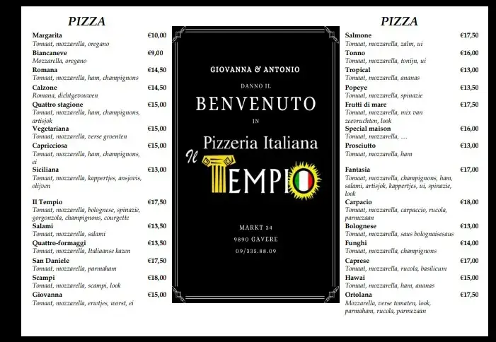 Menu_Ristorante Pizzeria Il Tempio_Gavere_image_2