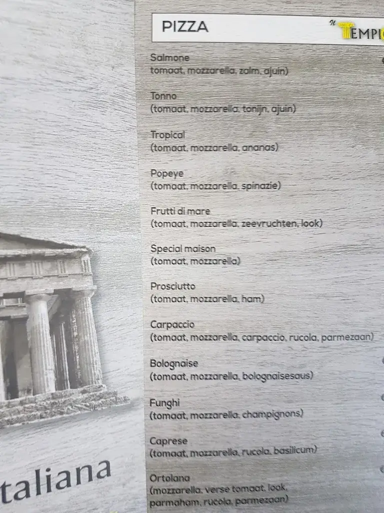 Menu_Ristorante Pizzeria Il Tempio_Gavere_image_3