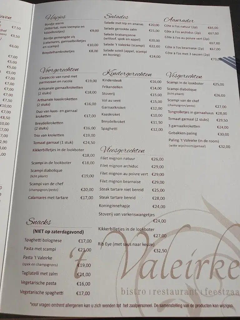 Menü_'t Valeirke_Gavere_Bild_2