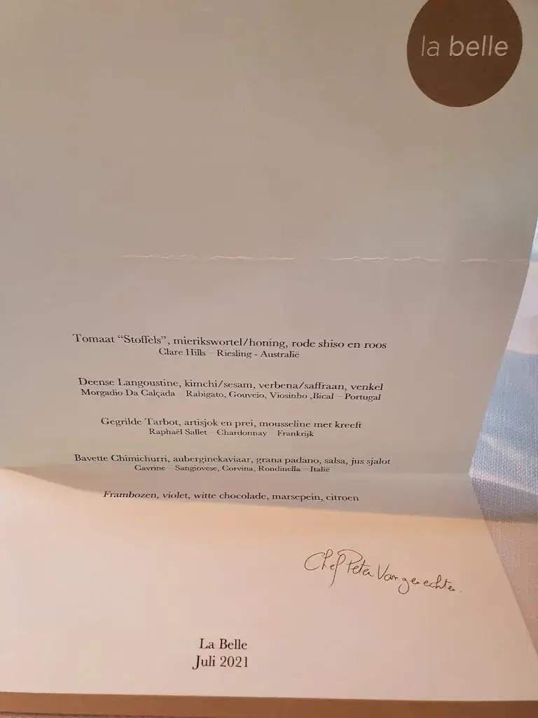 Menu_La Belle_Geel_image_1