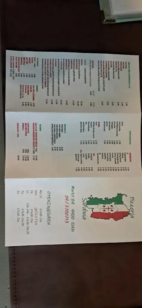 Menu_Pizzeria Sardinia_Eeklo_imagen_3