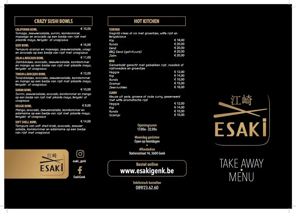 Menu_Sushirestaurant | Esaki Sushi_Genk_image_1
