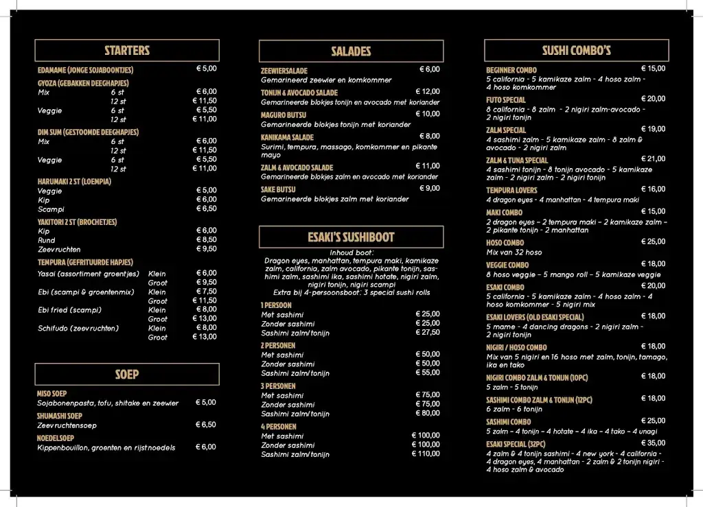 Menu_Sushirestaurant | Esaki Sushi_Genk_image_2