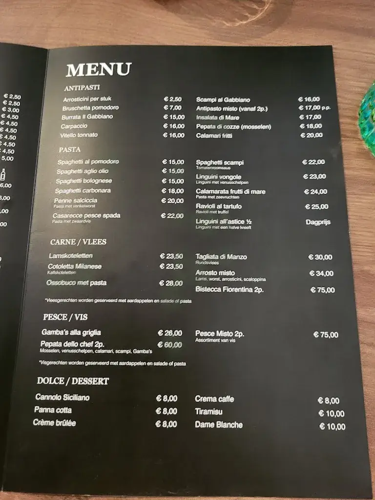 Menu_Il Gabbiano_Genk_imagen_1