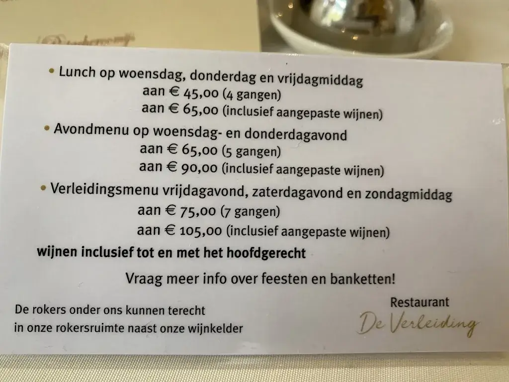 Menu_Restaurant De Verleiding_Pajottegem_image_1