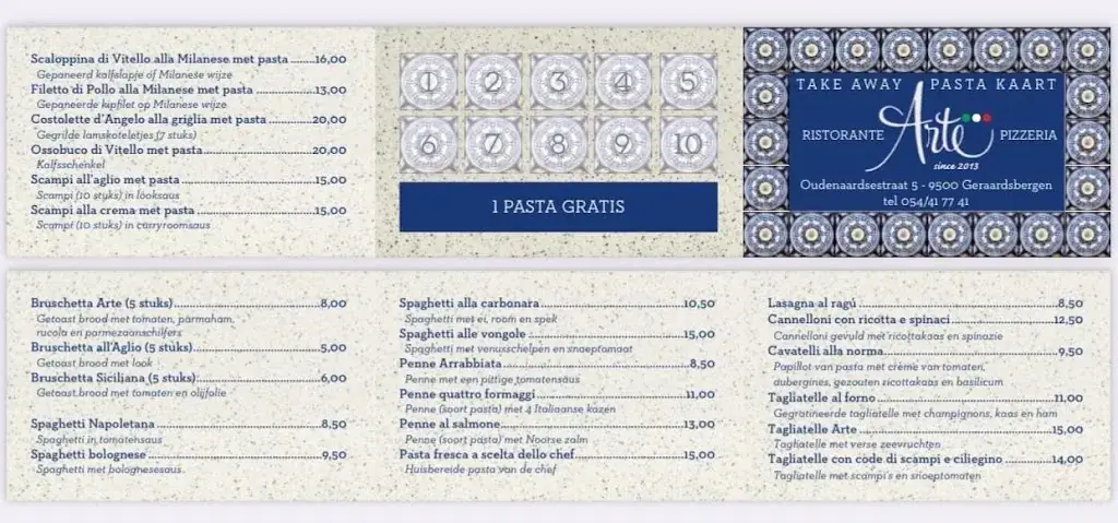 Menu_Arte Ristorante Pizzeria_Geraardsbergen_image_3