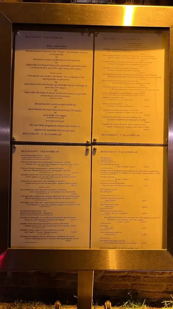 Menu_'t Klaverblad_Gent_image_2