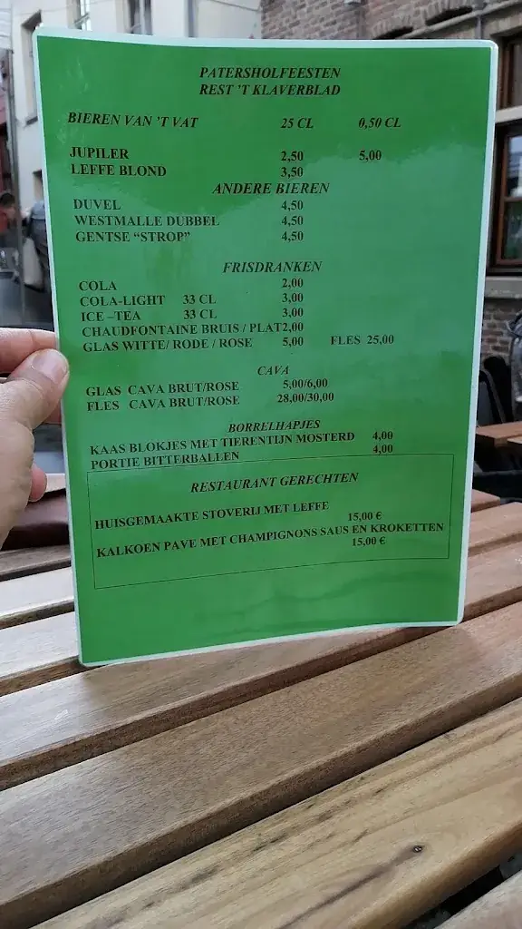 Menu_'t Klaverblad_Gent_image_4