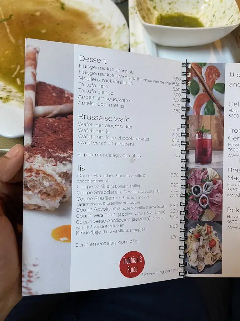 Menu_Trobbiani's Place Houthalen_Houthalen-Helchteren_image_1