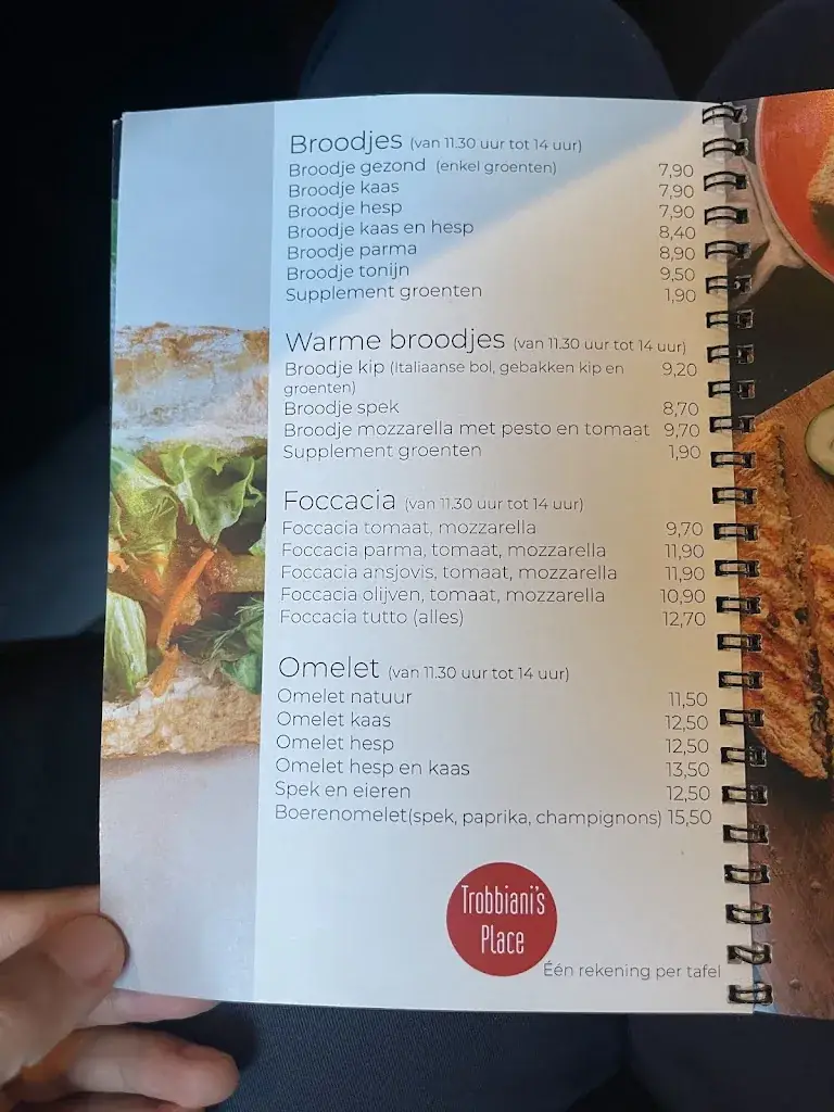 Menu_Trobbiani's Place Houthalen_Houthalen-Helchteren_image_2