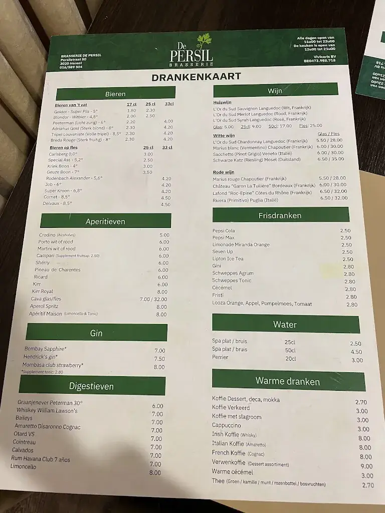 Menu_Brasserie DE PERSIL_Herent_imagen_1