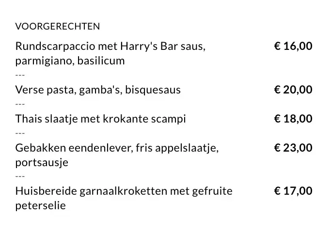 Menu_Brasserie Blomme_Aalst_imagen_1