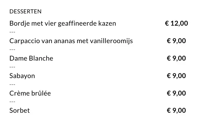 Menu_Brasserie Blomme_Aalst_imagen_3