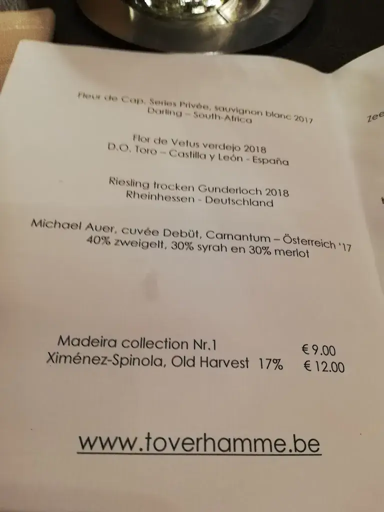 Menu_Restaurant 't Overhamme_Aalst_image_4