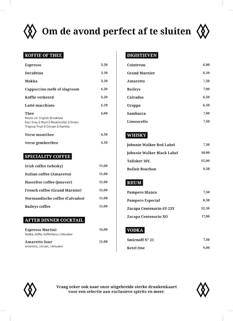 Menu_Bistro Le Paige_Herentals_image_2