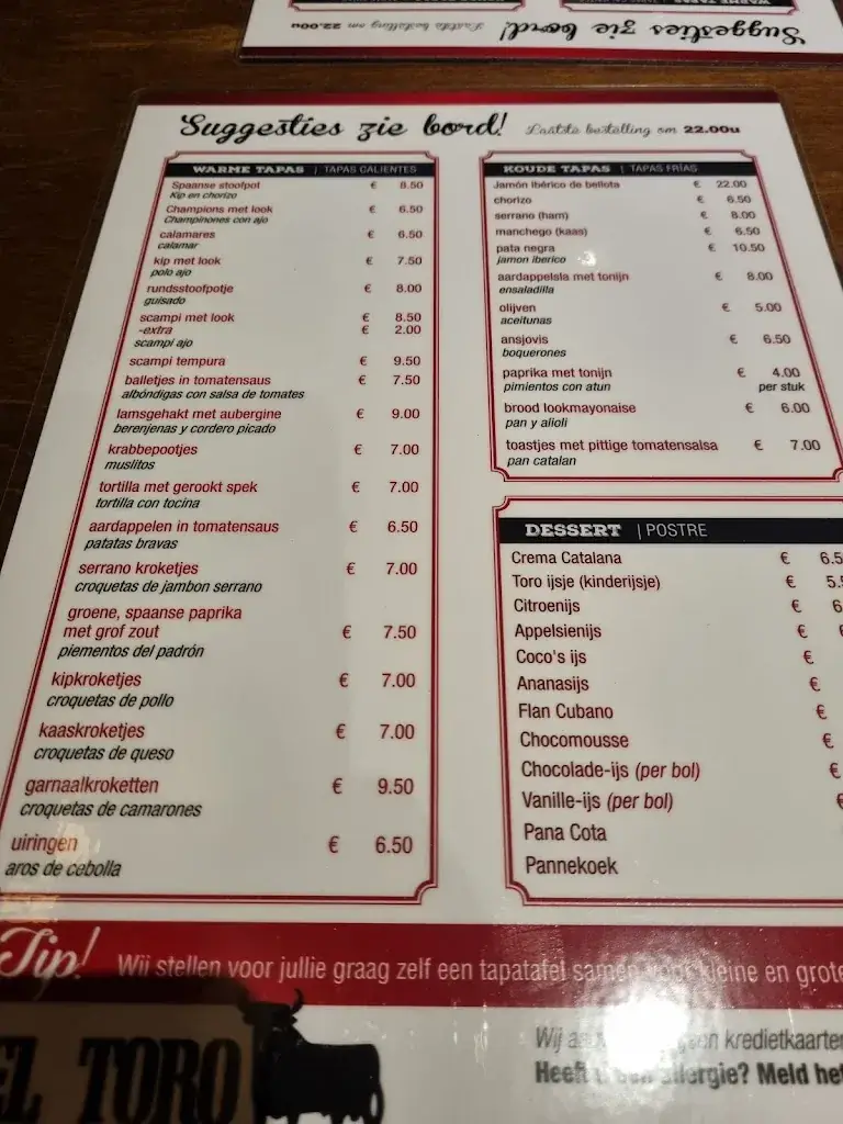 Menü_El Toro_Herentals_Bild_2