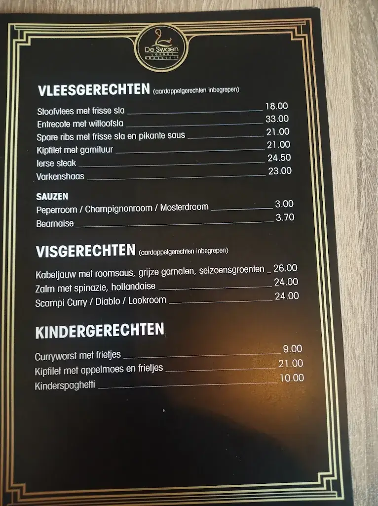 Menu_Brasserie De Swaen_Herentals_imagen_3