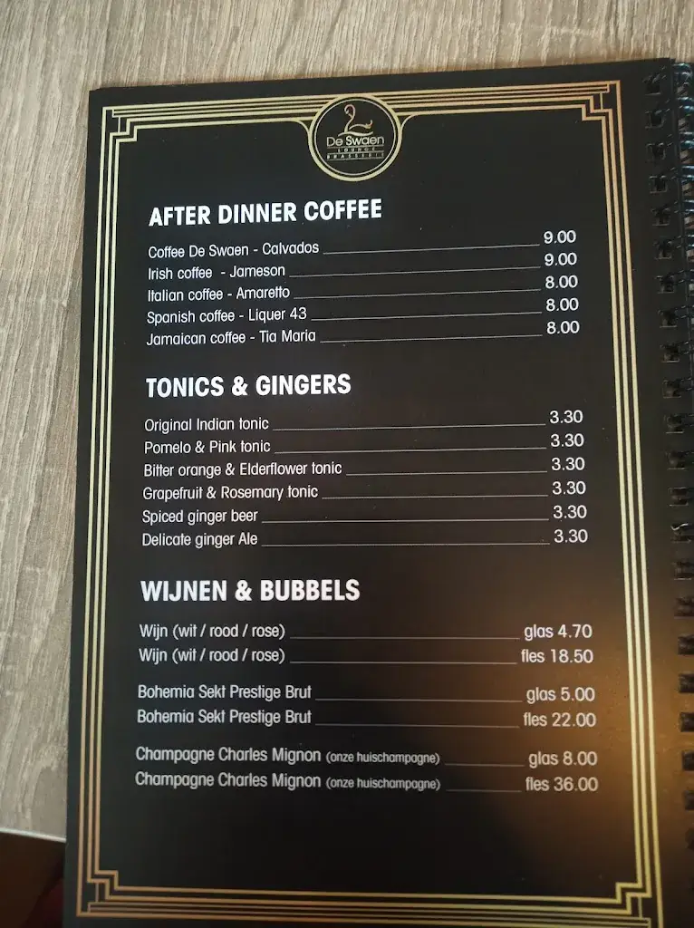 Menu_Brasserie De Swaen_Herentals_imagen_4