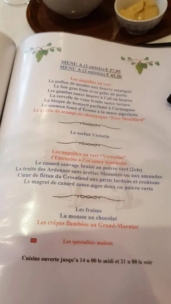 Menu_Restaurant Victoria_Hoeilaart_image_1